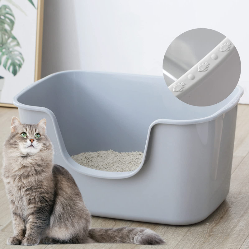 Tucker Murphy Pet Smart Paws cat litter box with high sides Wayfair